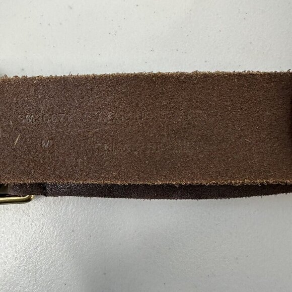 Steve‎ Madden Belt Brown Suede Leather Brass Buckle Rhinestone Size M - Picture 10 of 15